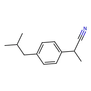 2-(4-异丁基苯基)丙腈 structure