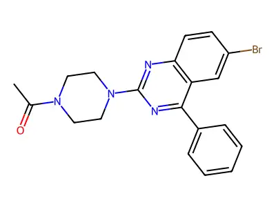 1-(4-(6-Bromo-4-phenylquinazolin-2-yl)piperazin-1-yl)ethanone structure