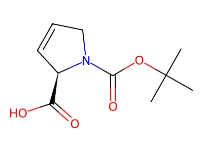 1-(tert-Butoxycarbonyl)-2,5-dihydro-1H-pyrrole-2-carboxylic acid structure