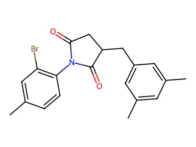 1-(2-Bromo-4-methylphenyl)-3-[(3,5-dimethylphenyl)methyl]pyrrolidine-2,5-dione structure