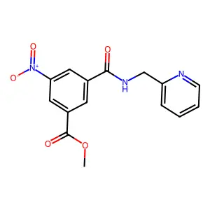 Methyl 3-nitro-5-{[(2-pyridinylmethyl)amino]carbonyl}benzoate structure