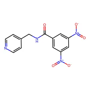 3,5-dinitro-N-(pyridin-4-ylmethyl)benzamide structure