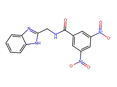 N-(1H-benzimidazol-2-ylmethyl)-3,5-dinitrobenzamide structure