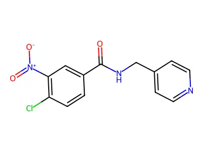 4-chloro-3-nitro-N-(pyridin-4-ylmethyl)benzamide structure