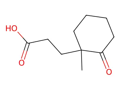 3-(1-Methyl-2-oxocyclohexyl)propanoic acid structure