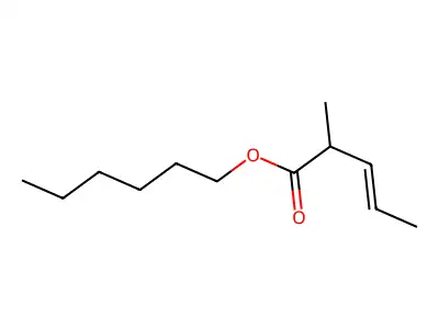 3-Pentenoic acid, 2-methyl-, hexyl ester structure