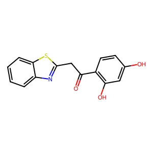 2-(1,3-Benzothiazol-2-yl)-1-(2,4-dihydroxyphenyl)ethanone structure