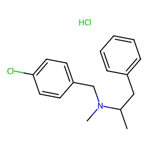 Phenethylamine, N-(p-chlorobenzyl)-N,alpha-dimethyl-, hydrochloride, (+)- structure
