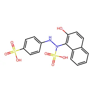 1-(2-Hydroxy-1-naphthyl)-2-(4-sulfophenyl)hydrazinesulfonic acid structure