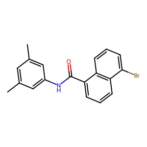 5-bromo-N-(3,5-dimethylphenyl)naphthalene-1-carboxamide structure