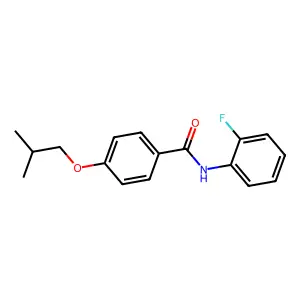 N-(2-fluorophenyl)-4-(2-methylpropoxy)benzamide structure