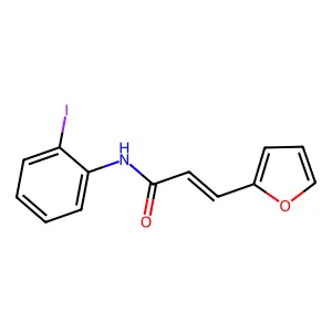(2E)-3-(furan-2-yl)-N-(2-iodophenyl)prop-2-enamide structure