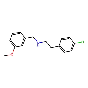 2-(4-chlorophenyl)-N-(3-methoxybenzyl)ethanamine structure