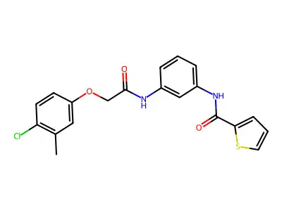 N-[3-[[2-(4-Chloro-3-methylphenoxy)acetyl]amino]phenyl]-2-thiophenecarboxamide structure