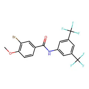 N-[3,5-bis(trifluoromethyl)phenyl]-3-bromo-4-methoxybenzamide structure
