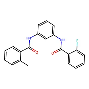 N-[3-[(2-fluorobenzoyl)amino]phenyl]-2-methylbenzamide structure