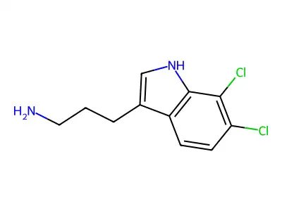 3-(6,7-Dichloro-3-indolyl)-1-propanamine structure