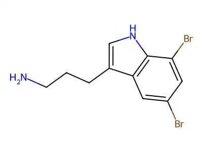 3-(5,7-Dibromo-3-indolyl)-1-propanamine structure