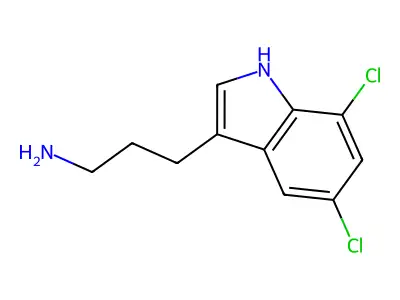 3-(5,7-Dichloro-3-indolyl)-1-propanamine structure