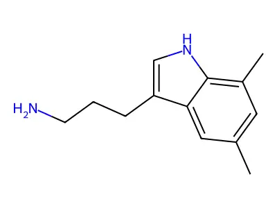 3-(5,7-Dimethyl-3-indolyl)-1-propanamine structure