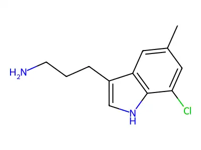 3-(7-Chloro-5-methyl-3-indolyl)-1-propanamine structure