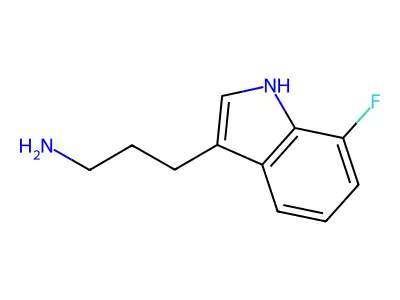 3-(7-fluoro-1H-indol-3-yl)propan-1-amine structure