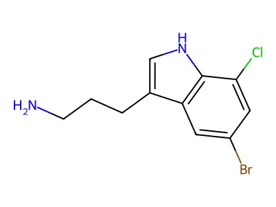 3-(5-Bromo-7-chloro-3-indolyl)-1-propanamine structure