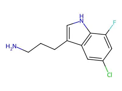 3-(5-Chloro-7-fluoro-3-indolyl)-1-propanamine structure