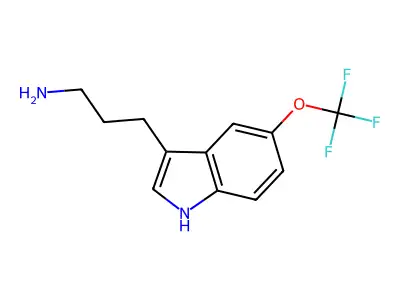 3-[5-(Trifluoromethoxy)-3-indolyl]-1-propanamine structure