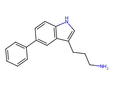 3-(5-phenyl-1H-indol-3-yl)propan-1-amine structure