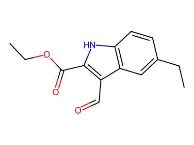 ethyl 5-ethyl-3-formyl-1H-indole-2-carboxylate structure