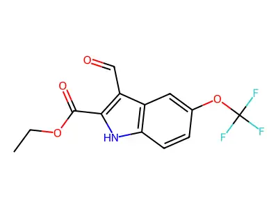 Ethyl 3-formyl-5-(trifluoromethoxy)-1H-indole-2-carboxylate structure
