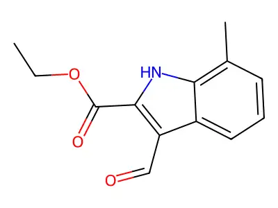 Ethyl 3-formyl-7-methyl-1H-indole-2-carboxylate structure