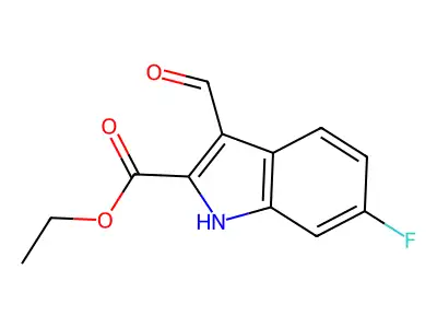 Ethyl 6-fluoro-3-formyl-1H-indole-2-carboxylate structure