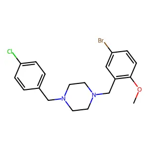 1-(5-Bromo-2-methoxybenzyl)-4-(4-chlorobenzyl)piperazine structure
