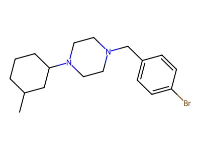 1-[(4-Bromophenyl)methyl]-4-(3-methylcyclohexyl)piperazine structure