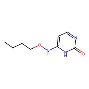 6-(butoxyamino)-1H-pyrimidin-2-one structure