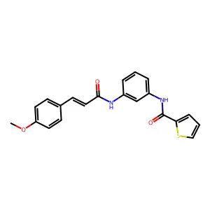 N-[3-[[(E)-3-(4-methoxyphenyl)prop-2-enoyl]amino]phenyl]thiophene-2-carboxamide structure