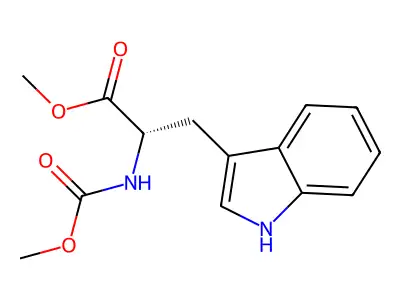 methyl 3-(1H-indol-3-yl)-2-(methoxycarbonylamino)propanoate structure