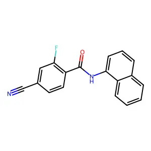 4-cyano-2-fluoro-N-(naphthalen-1-yl)benzamide structure