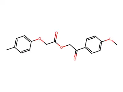 Acetic acid, (4-methylphenoxy)-, 2-(4-methoxyphenyl)-2-oxoethyl ester structure
