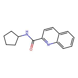 N-cyclopentylquinoline-2-carboxamide structure