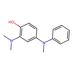 2-Dimethylamino-4-(N-methylanilino)phenol structure