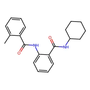 N-[2-(cyclohexylcarbamoyl)phenyl]-2-methylbenzamide structure
