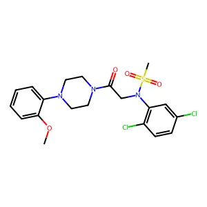 N-(2,5-dichlorophenyl)-N-[2-[4-(2-methoxyphenyl)piperazin-1-yl]-2-oxoethyl]methanesulfonamide structure