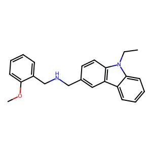1-(9-ethyl-9H-carbazol-3-yl)-N-(2-methoxybenzyl)methanamine structure