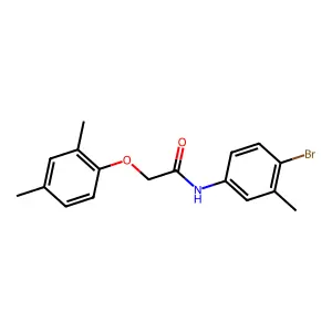 N-(4-bromo-3-methylphenyl)-2-(2,4-dimethylphenoxy)acetamide structure