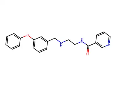 N-[2-[(3-phenoxyphenyl)methylamino]ethyl]pyridine-3-carboxamide structure