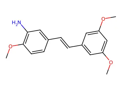 5-[2-(3,5-Dimethoxyphenyl)ethenyl]-2-methoxyaniline structure