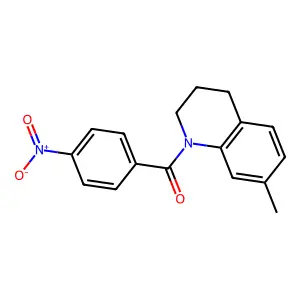 (7-methyl-3,4-dihydro-2H-quinolin-1-yl)-(4-nitrophenyl)methanone structure